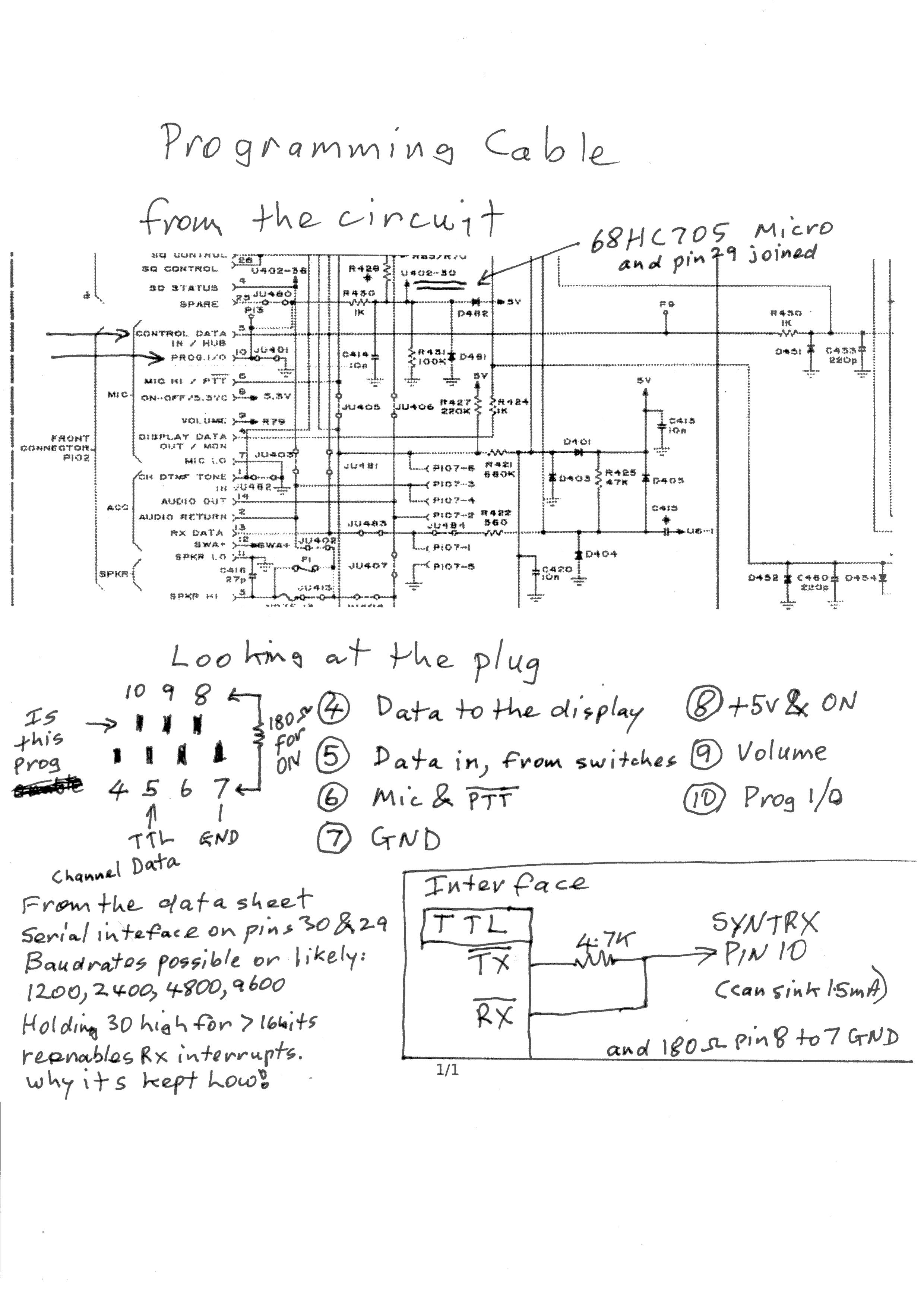 TTL Tx - 4k7 - Rx - pin 10 on mic skt